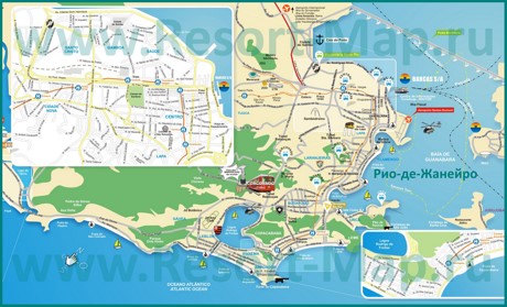 Туристическая карта Рио-де-Жанейро