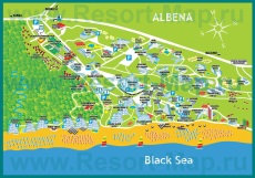 Туристическая карта Албены