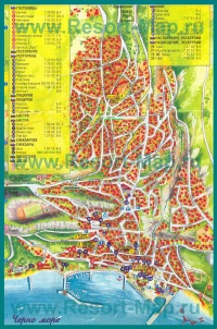 Туристическая карта города Балчик