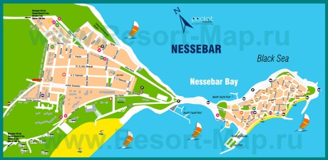 Карта курорта Несебр