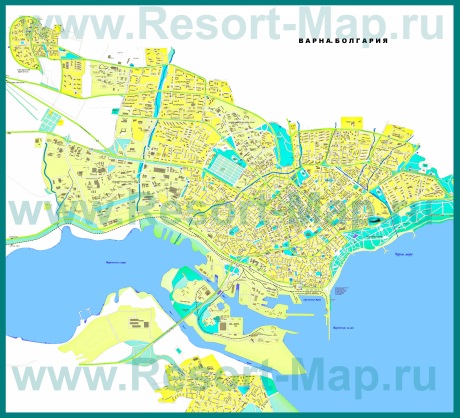 Карта Варны с районами и улицами