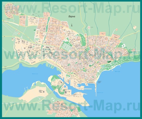 Подробная карта города Варна