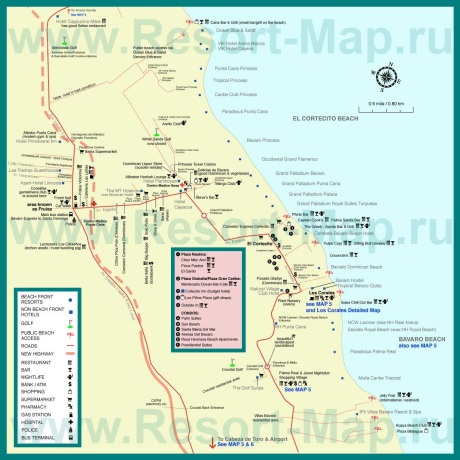 Туристическая карта Пунта Каны