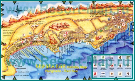 Карта города Хургада