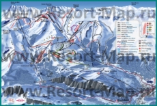 Подробная карта горнолыжного курорта Авориаз с трассами