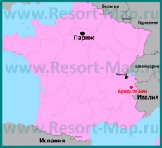 Брид-Ле-Бен на карте Франции