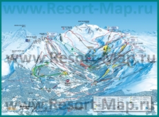Карта склонов горнолыжного курорта Брид-Ле-Бен с трассами