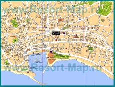 Карта города Канны с достопримечательностями