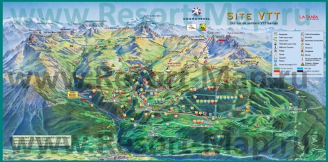 Туристическая карта Куршевеля