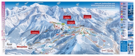 Карта склонов горнолыжного курорта Лез-Уш с трассами