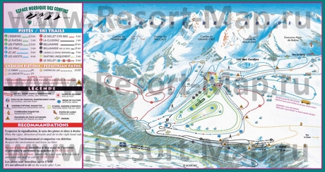 Карта склонов горнолыжного курорта Ля Клюза