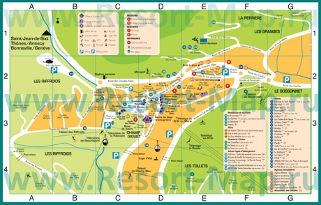 Туристическая карта Ля Клюза с отелями