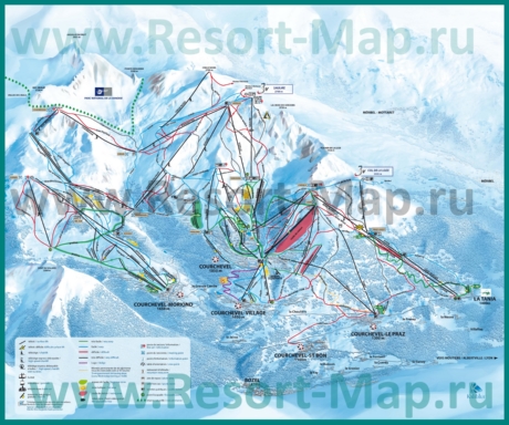 Карта склонов горнолыжного курорта Ла-Танья с трассами