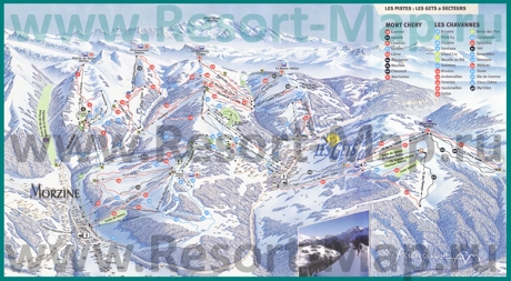 Карта склонов горнолыжного курорта Морзин