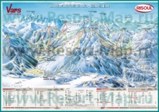Подробная карта склонов горнолыжного курорта Ризул с трассами