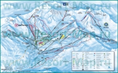Подробная карта склонов горнолыжного курорта Валь Торанс с трассами