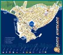 Туристическая карта Агиос Николаос с отелями