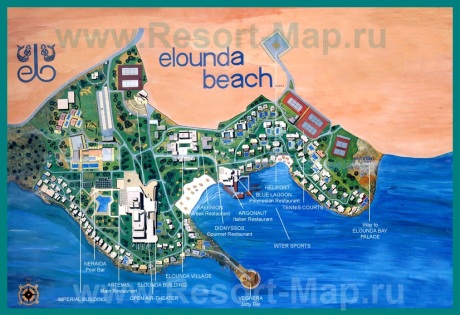 Туристическая карта курорта Элунда