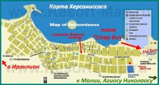 Подробная карта курорта Херсониссос