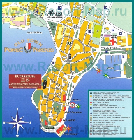 Туристическая карта центра Пореча
