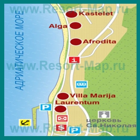 Карта отелей Тучепи