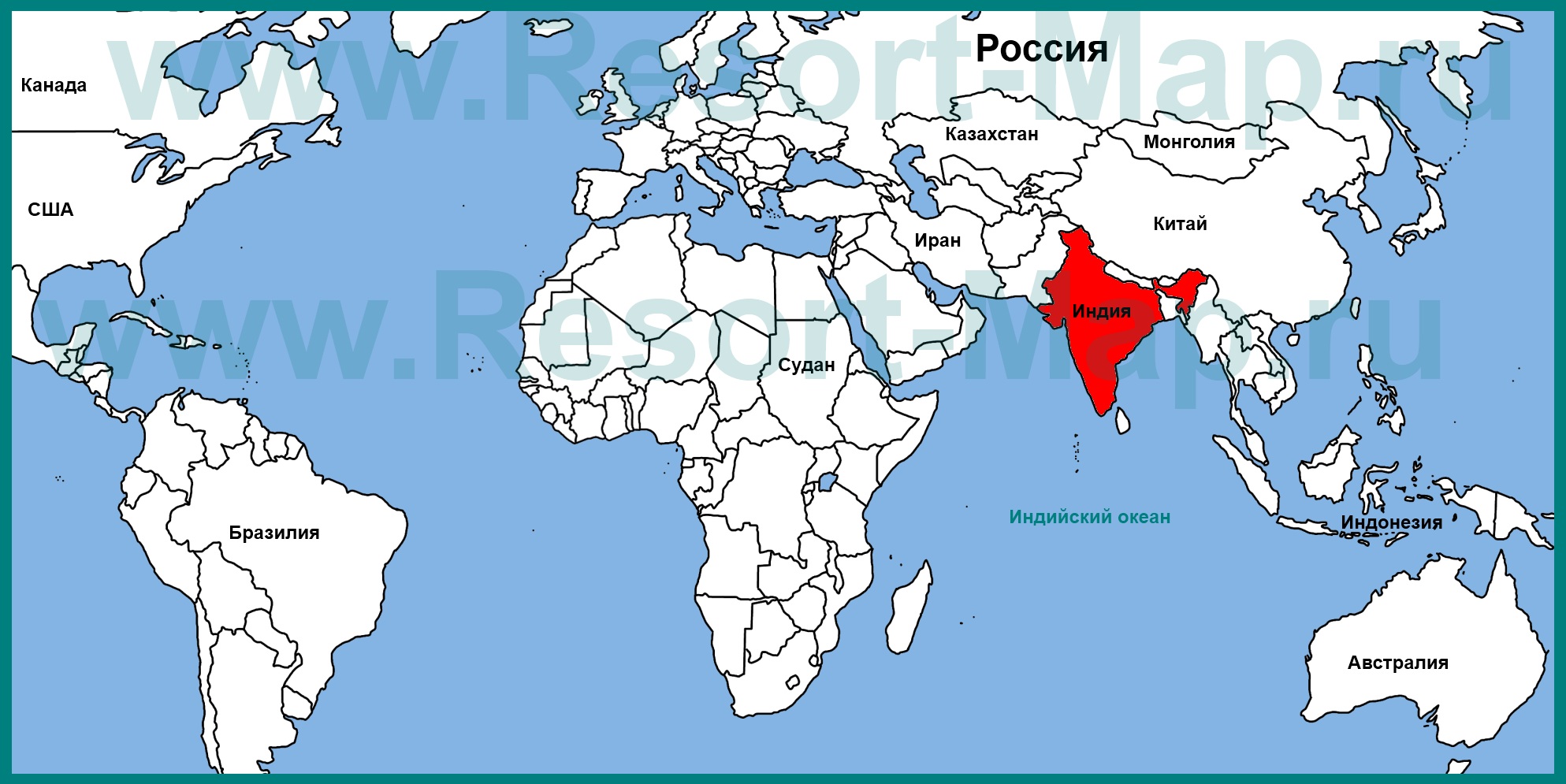 Индиа где находится на карте
