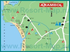 Подробная карта курорта Арамболь