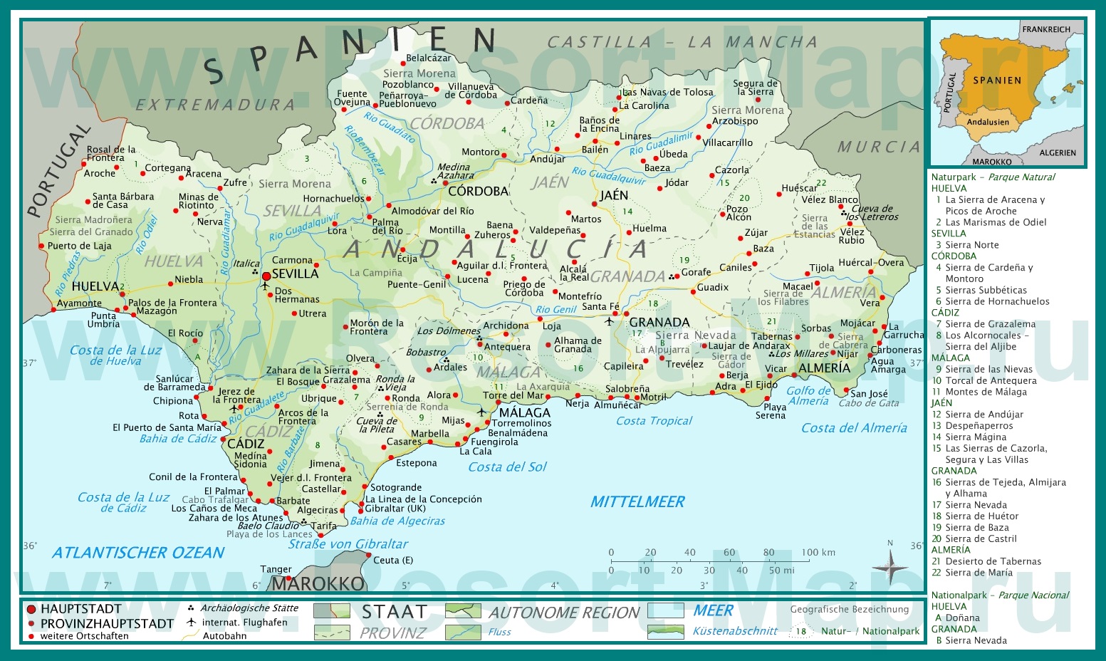Туристическая Карта Испания Салоу