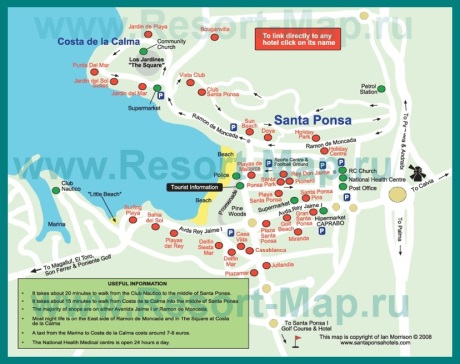 Карта отелей Санта Понсы