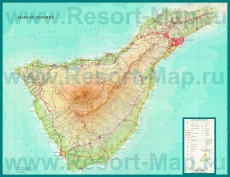 Подробная карта острова Тенерифе