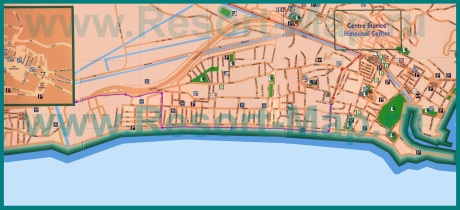 Подробная карта курорта Террачина
