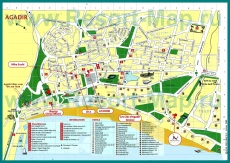 Подробная карта курорта Агадир