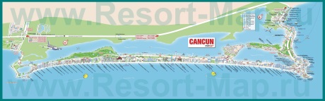 Подробная карта Канкуна
