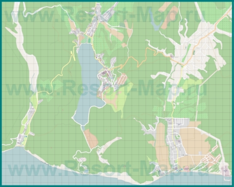 Подробная карта курорта Абрау Дюрсо
