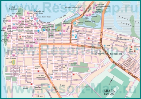 Карта дорог Анапы