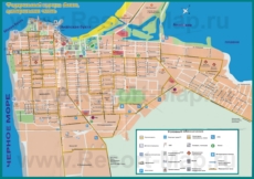 Туристическая карта Анапы с отелями