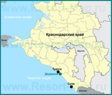 Дедеркой на карте Краснодарского края
