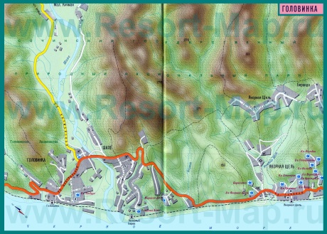 Карта поселка Головинка с гостиницами