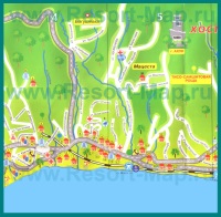 Туристическая карта Мацесты с отелями