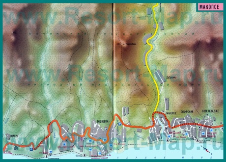 Карта курорта Макопсе