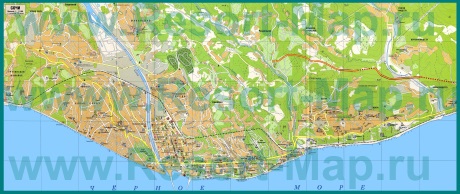 Подробная карта Сочи