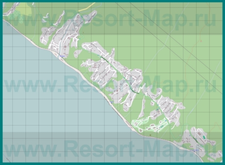 Подробная карта курорта Совет-Квадже