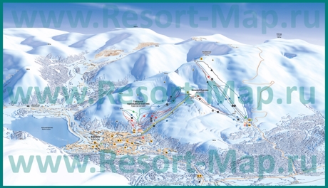 Карта горнолыжного курорта Кировск с трассами
