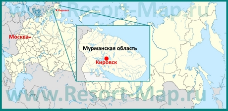 Кировск на карте России