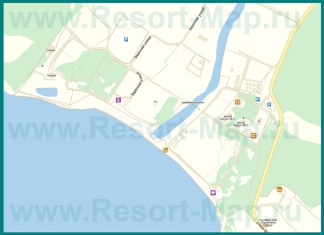 Подробная карта Криницы с улицами и домами