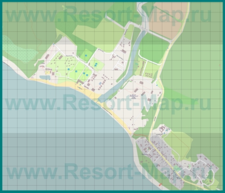 Подробная карта курорта Криница