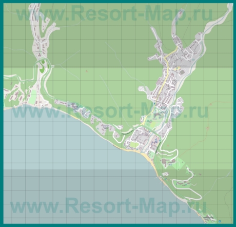 Подробная карта поселка Небуг