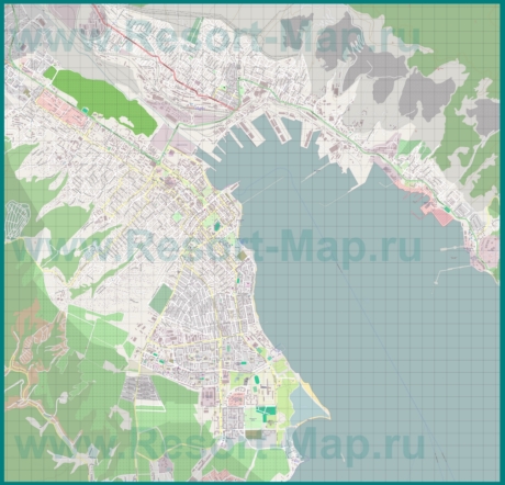 Подробная карта побережья Новороссийска