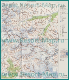 Подробная карта Приэльбрусья