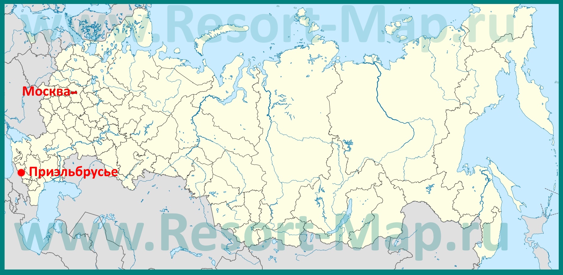 Приэльбрусье на карте России
